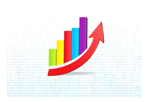Graphique d'affaires statistiques croissance ventes icône logo image vectorielle — Image vectorielle