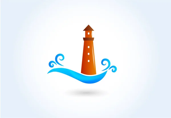 Векторний логотип маяк — стоковий вектор