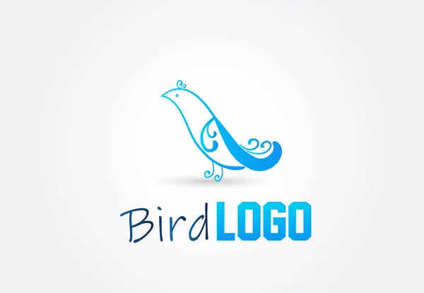 Μπλε πουλί λογότυπο διανυσματικό σχεδιασμό — Διανυσματικό Αρχείο