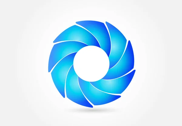 Logo blu disegno astratto — Vettoriale Stock