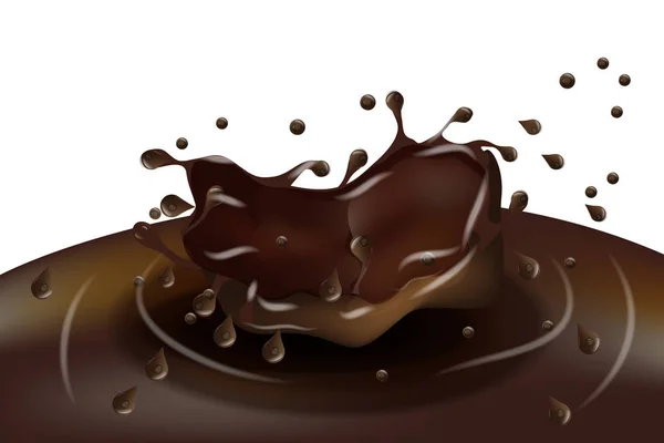 Bewegung bei dunkler Schokolade — Stockvektor