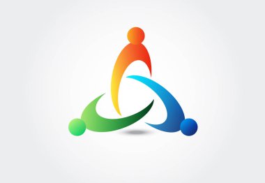 Logo takım çalışması birlik insanlar vektör