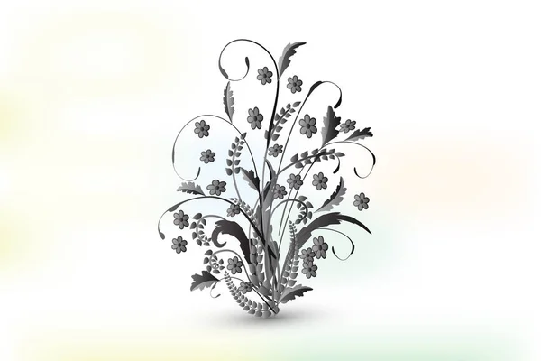Flower flourish decoration vector — Stock Vector