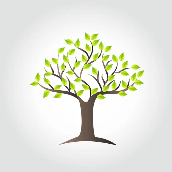 Logo árbol ecología símbolo icono vector — Archivo Imágenes Vectoriales