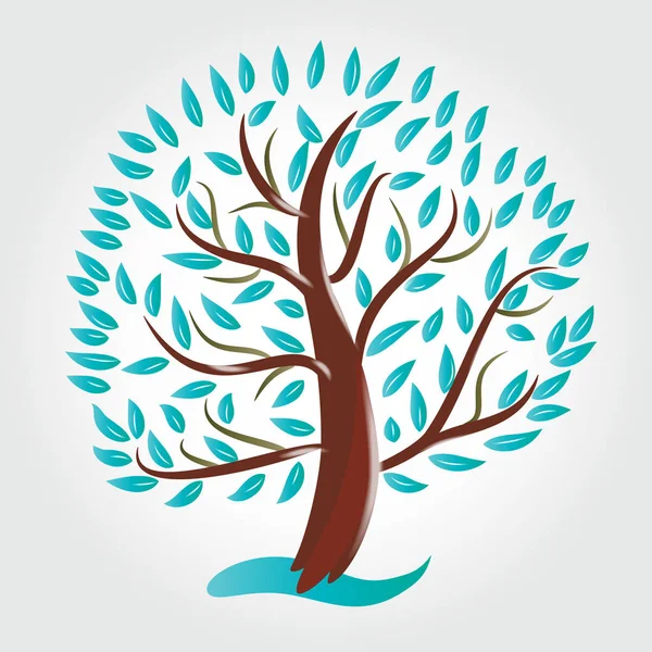 ロゴの様式化されたツリーシンボルアイコンベクトル — ストックベクタ