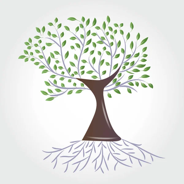 ロゴ ツリー エコロジー シンボル アイコン ベクトル — ストックベクタ