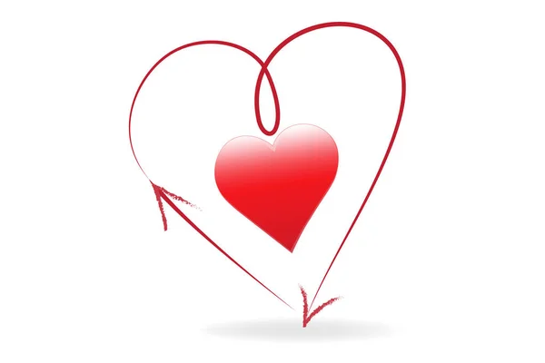 Λογότυπο αγάπης καρδιάς — Διανυσματικό Αρχείο