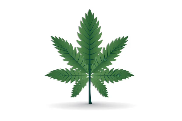 Vettore foglia di marijuana — Vettoriale Stock