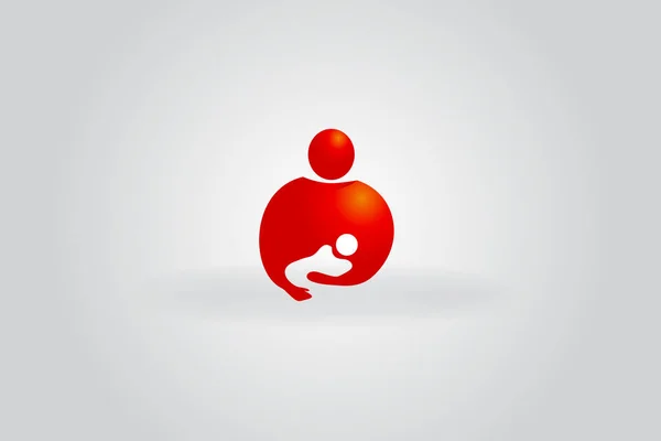 Mor och barn symbol för kärlek vektorbild — Stock vektor