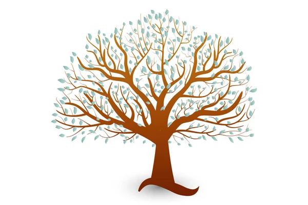 Ağaç ekoloji vektör logosu — Stok Vektör