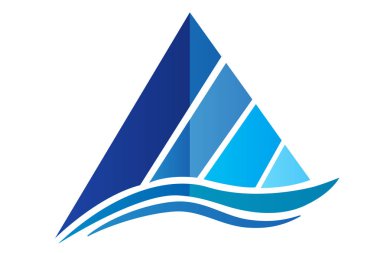 Logo dağları simge logot vektörü