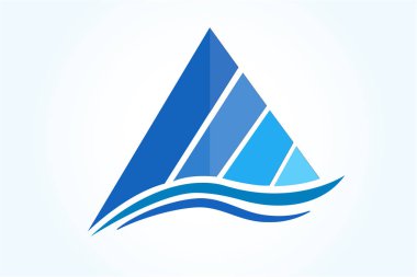 Logo dağları simge logot vektörü