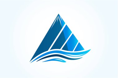 Logo dağları simge logot vektörü