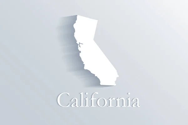 California Mapa — Vector de stock