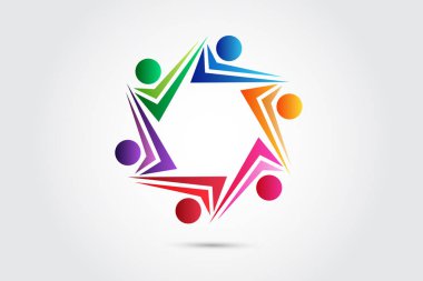 Logo pozitif insanlar vektör