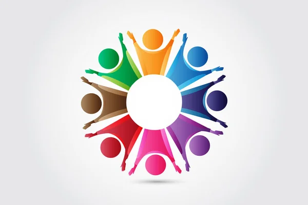 Logo teamwork Business People Unity partners — Stockvector