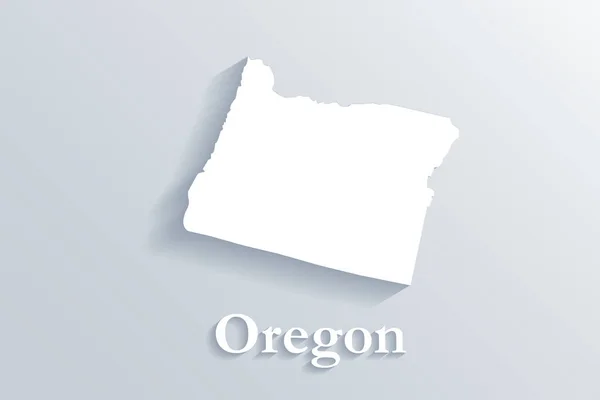 Oregon Mapa — Vector de stock