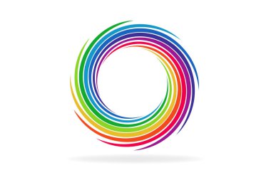 Spiral dalgalar renkler palet logosu