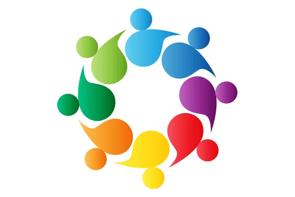 Logo społeczność pracy zespołowej peiple — Wektor stockowy
