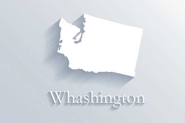 Washington mapa logo — Archivo Imágenes Vectoriales