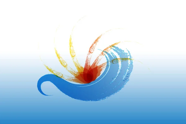Sun splash waves logo — Stock Vector