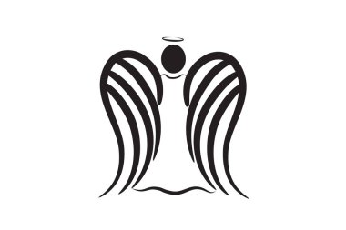 Melek kanatları vektör logosu