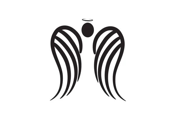 Angelo ali vettoriale logo — Vettoriale Stock