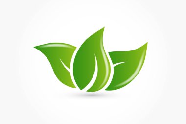 Logo ekoloji yapraklar vektör