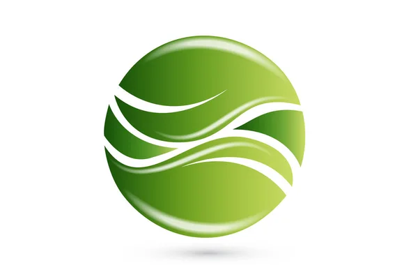 Logo ecologia folhas vetor —  Vetores de Stock