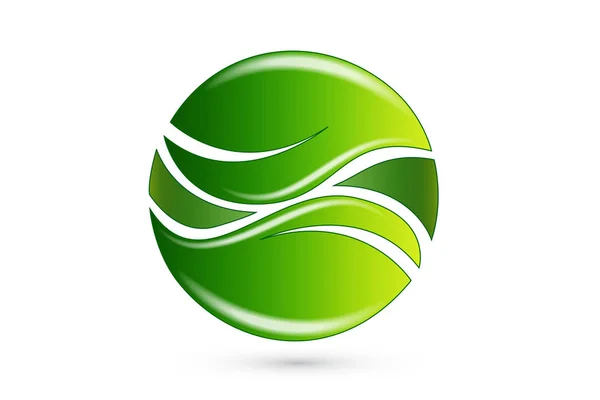 Logo ecologia folhas vetor — Vetor de Stock