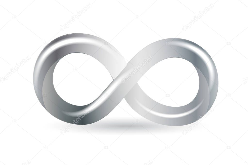 Infinity silver symbol