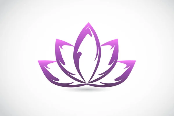 Lotus flor logo vector — Archivo Imágenes Vectoriales