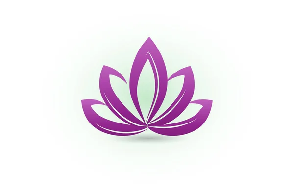 Lotus flor tarjeta de identidad logo — Vector de stock