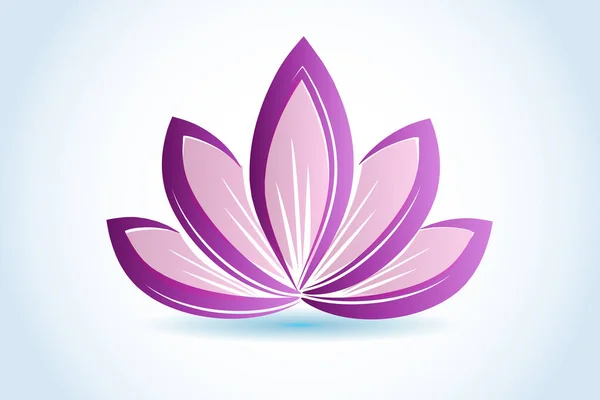 Lotus fleur carte d'identité logo vecteur — Image vectorielle