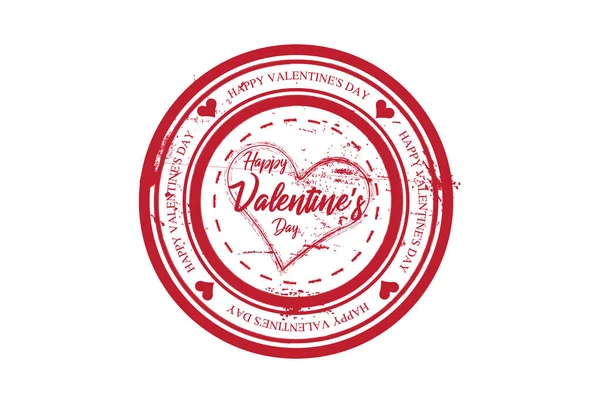 Carimbo de selo de coração Valentines —  Vetores de Stock