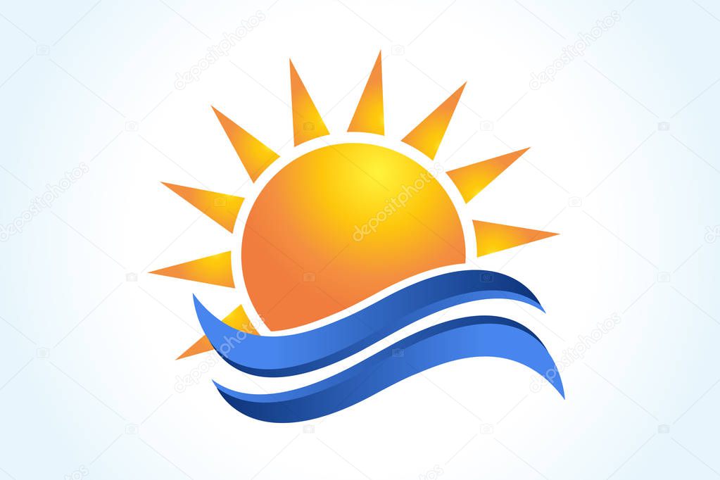 Logo sun waves