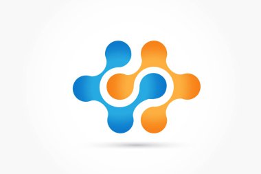 Logo nano teknoloji vektörü