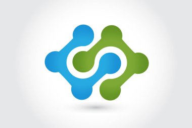 Logo nano teknoloji vektörü