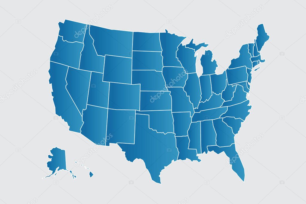 Vector USA map logo icon image