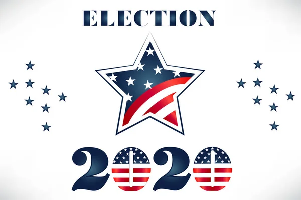 Image vectorielle du drapeau étoile du jour d'élection — Image vectorielle