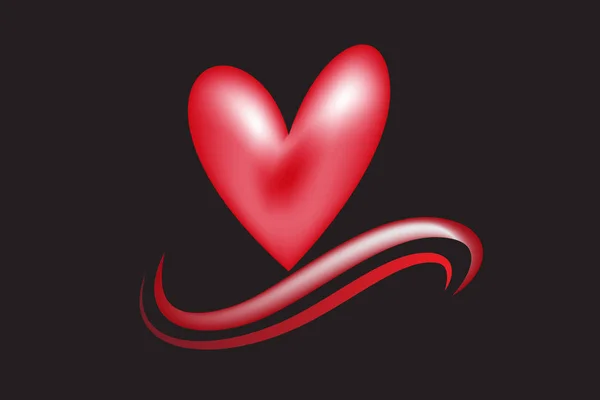 Valentines love heart - Stok Vektor