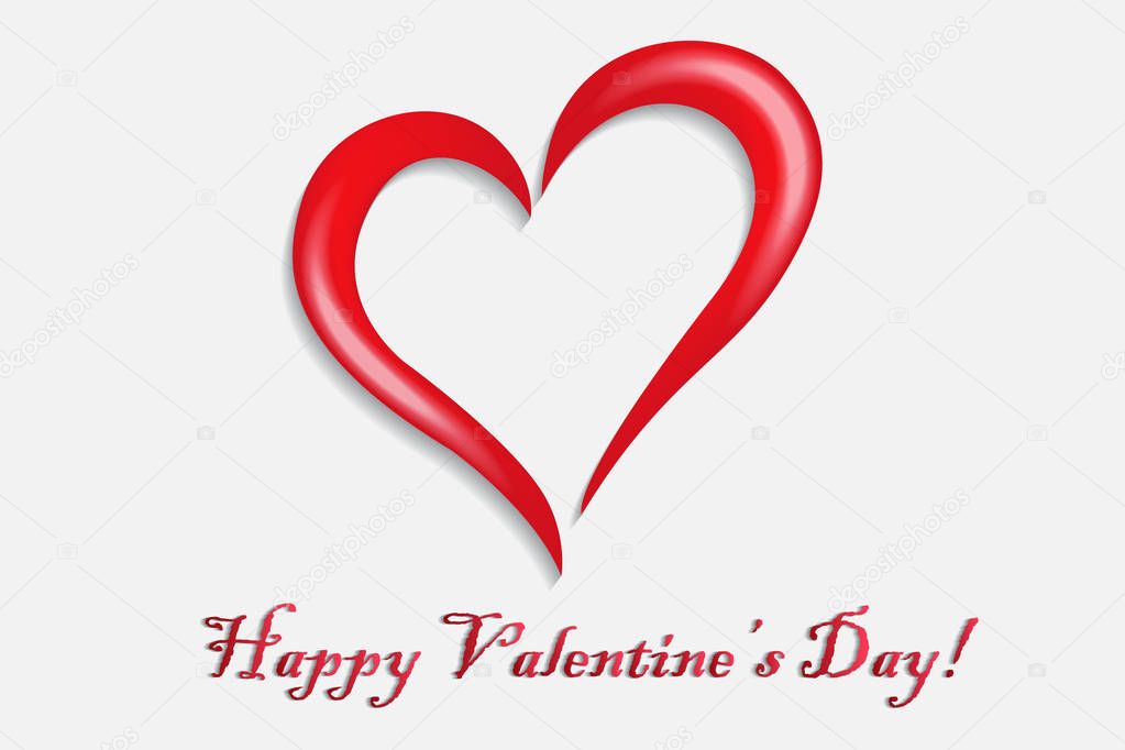 Happy valentines heart symbol logo vector image