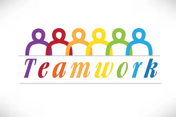 Teamwork People Logo — Stockvektor