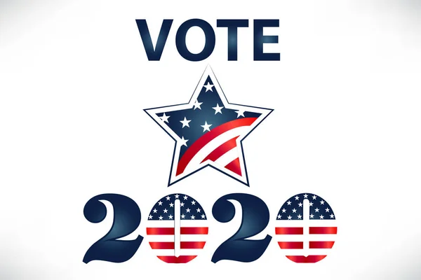 2020 Votar EUA Bandeira Star — Vetor de Stock