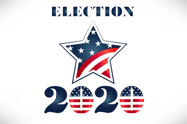 2020 Vote USA Election Flag Star — Stock Vector