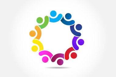 Logo takım çalışması topluluk iş adamları