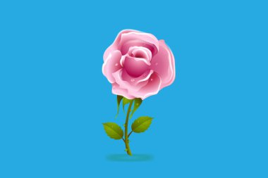 Gül çiçeği simgesi logo kartı