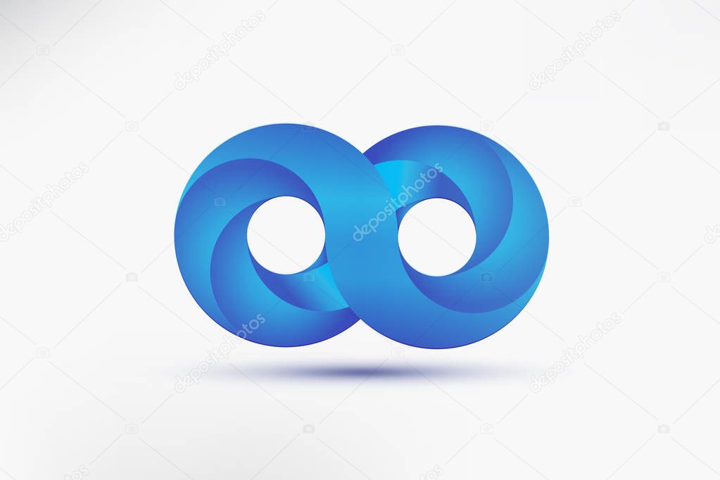 Infinity blue symbol