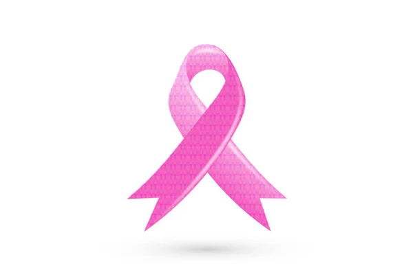 Cor-de-rosa câncer de mama fita brilho logotipo web design vector —  Vetores de Stock