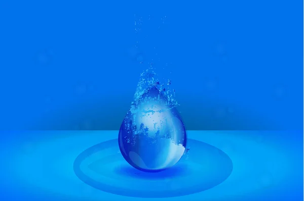 Droppe vatten — Stock vektor